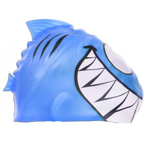 Dětská plavecká čepice borntoswim shark junior swim cap modrá