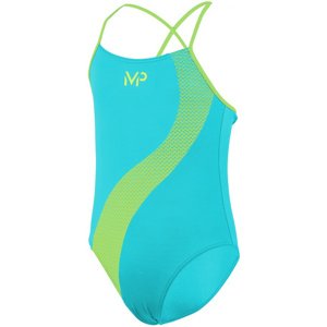 Dívčí plavky michael phelps lumy girls turquoise/bright yellow 28