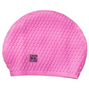 Plavecká čepice swim secure bubble swim hat růžová