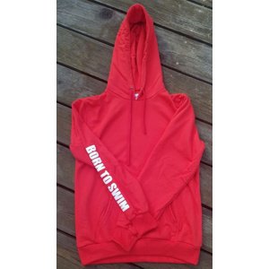 Borntoswim sweatshirt hoodie red xl