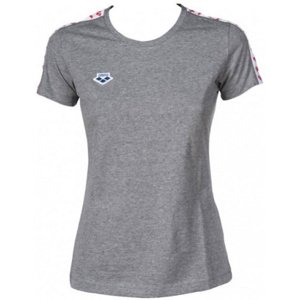 Arena w t-shirt team grey melange/white/red s