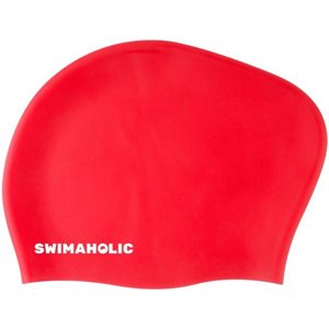 Swimaholic long hair cap červená