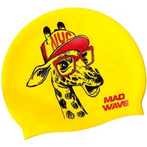 Mad wave giraffe swim cap junior žlutá