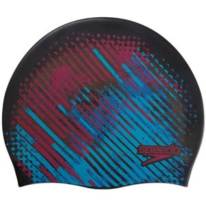 Speedo reversible moulded silicone cap černo/modrá