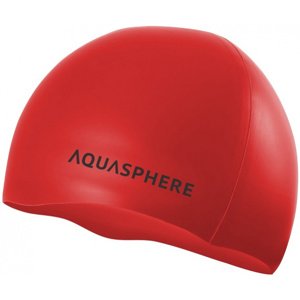 Plavecká čepice aqua sphere plain silicone cap červená