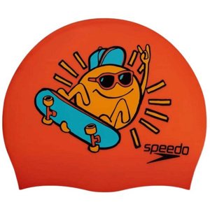 Dětská plavecká čepička speedo slogan cap junior oranžová